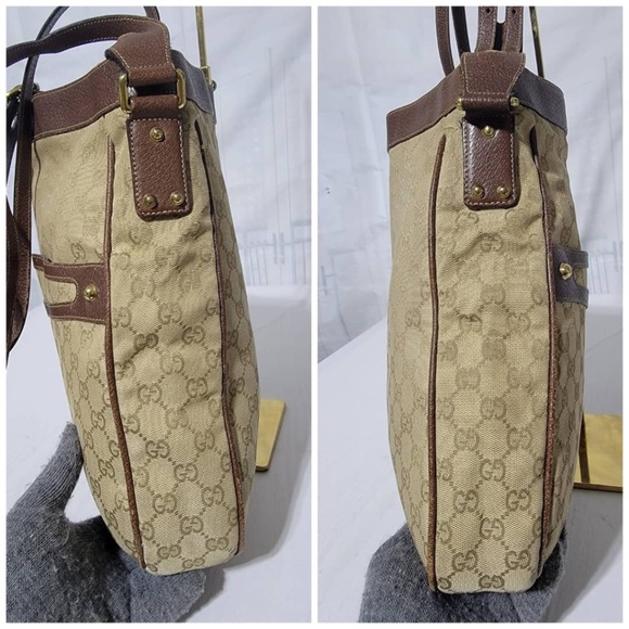 Authentic Gucci Monogram GG Canvas Crossbody/Shoulder Bag Beige/Brown - Picture 10 of 14